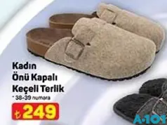 JUNO KADIN ÖNÜ KAPALI KEÇELİ TERLİK fiyat ve kampanya bilgisi
